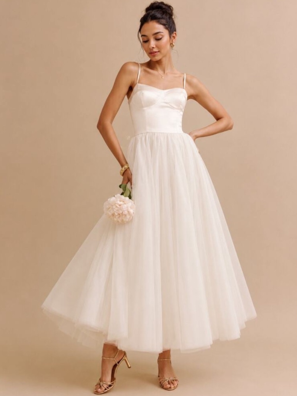 NEW Reformation Alouette ivory tulle midi
Dress